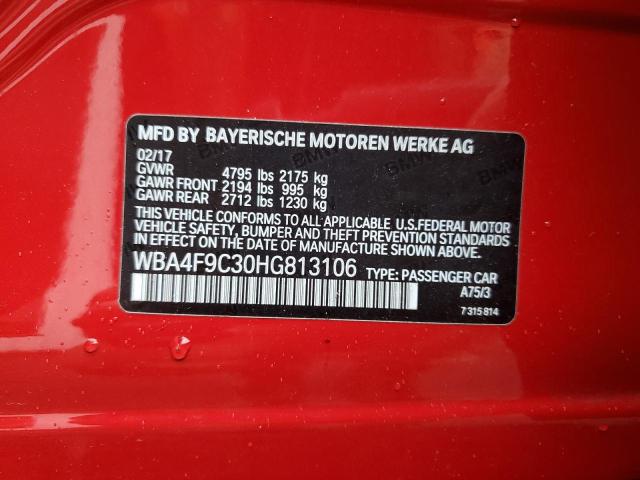 2017 BMW 430XI GRAN - WBA4F9C30HG813106