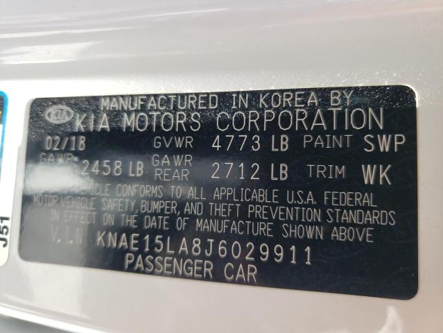 KNAE15LA8J6029911 KIA Stinger