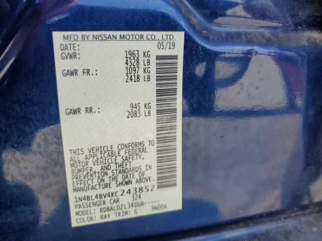 1N4BL4BV4KC243852 Nissan ALTIMA S