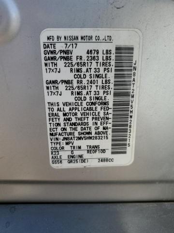 JN8AT2MV5HW283215 Nissan ROGUE S