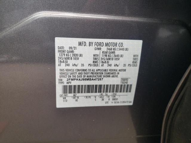 Ford EDGE SEL 2021 2FMPK4J98MBA47287 Image 13