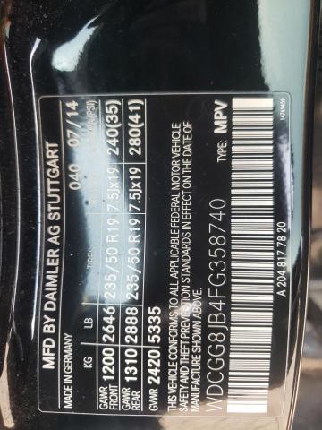 2015 MERCEDES-BENZ GLK 350 4M - WDCGG8JB4FG358740