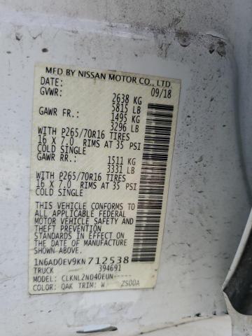 1N6AD0EV9KN712538 Nissan FRONTIER S