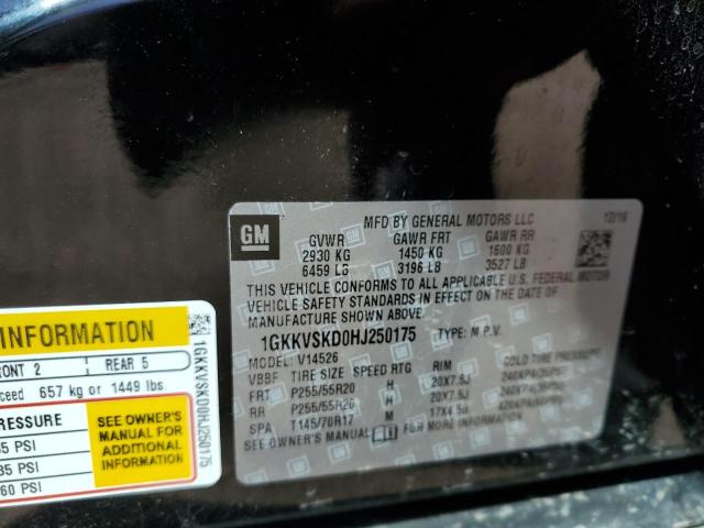 1GKKVSKD0HJ250175 GMC Acadia Limited Slt-2