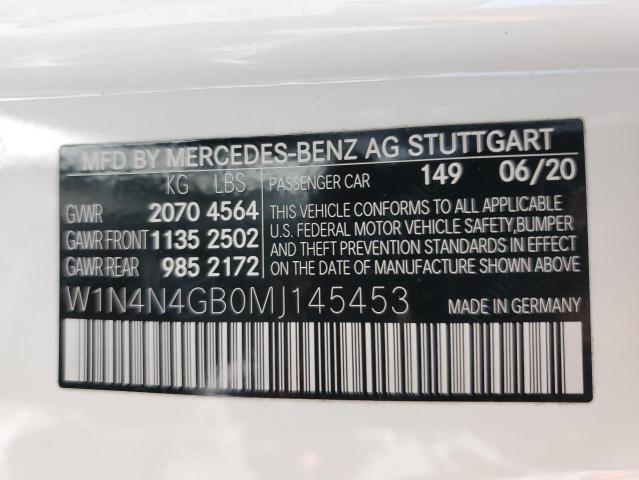W1N4N4GB0MJ145453 Mercedes-Benz GLA 250