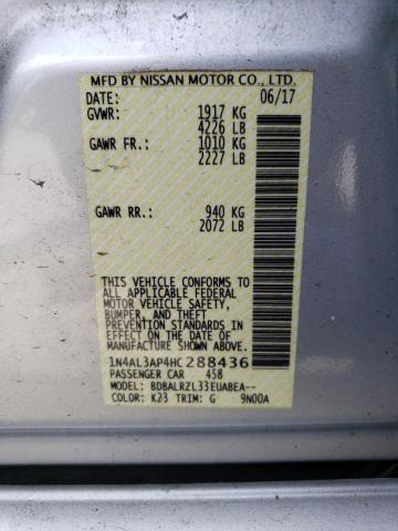 2017 NISSAN ALTIMA 2.5 - 1N4AL3AP4HC288436