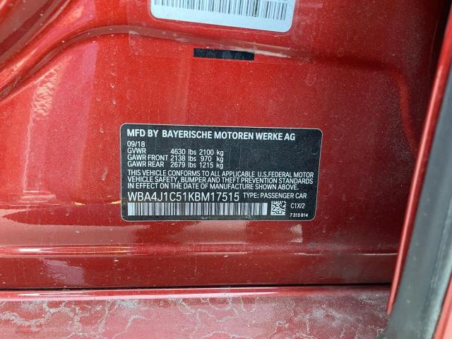 WBA4J1C51KBM17515 BMW 430i Gran Coupe