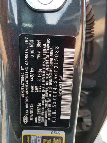 5XXGT4L36GG015033 KIA Optima Lx