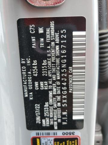 5XXG64J25NG167125 KIA K5 GT LINE