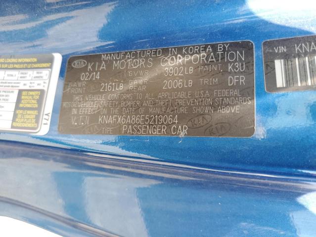 KNAFX6A86E5219064 KIA FORTE EX