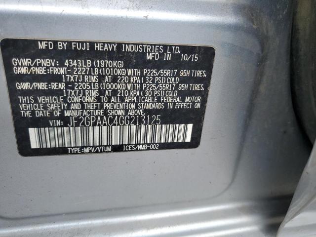JF2GPAAC4GG213125 Subaru Crosstrek