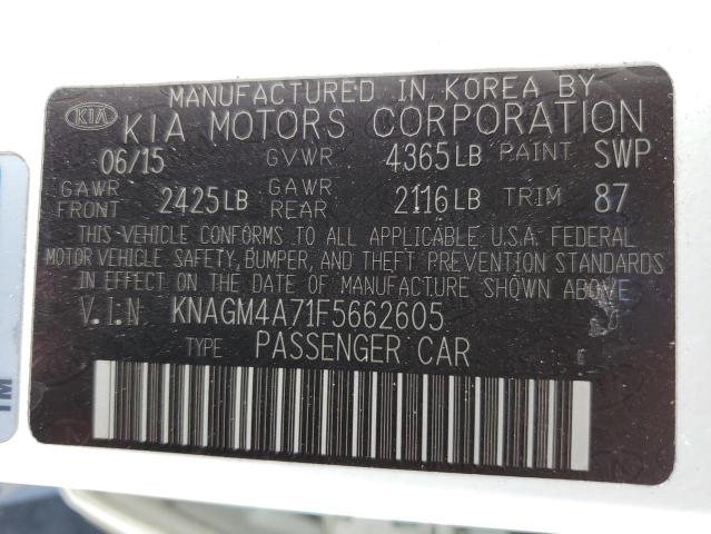 KNAGM4A71F5662605 KIA Optima Lx