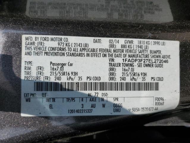 1FADP3F27EL272046 Ford FOCUS SE