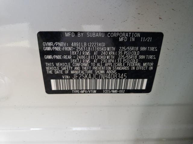 2022 SUBARU FORESTER S - JF2SKAJC7NH408345