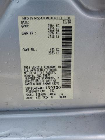 1N4BL4BV4KC139300 Nissan ALTIMA S