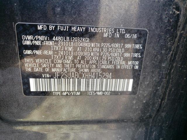 JF2SJABCXHH415294 Subaru Forester 2.5i