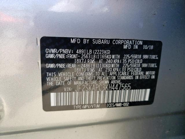JF2SKAPC3KH447565 Subaru Forester Sport