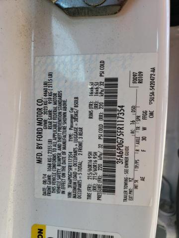 3FA6P0G75FR117354 Ford FUSION S