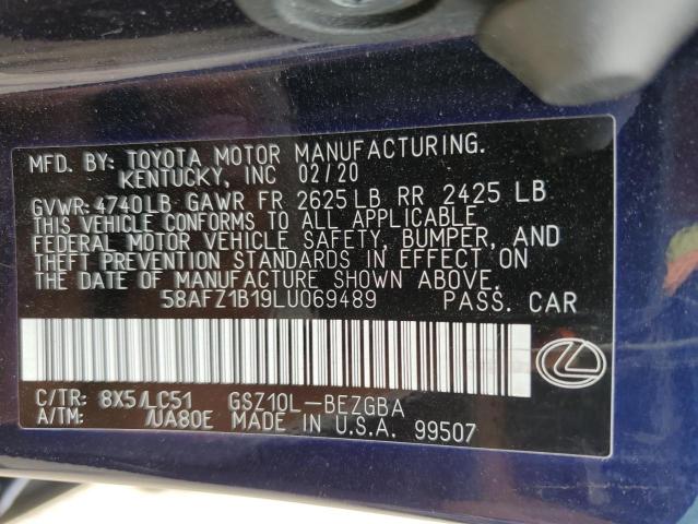 2020 LEXUS ES 350 ULT 58AFZ1B19LU069489