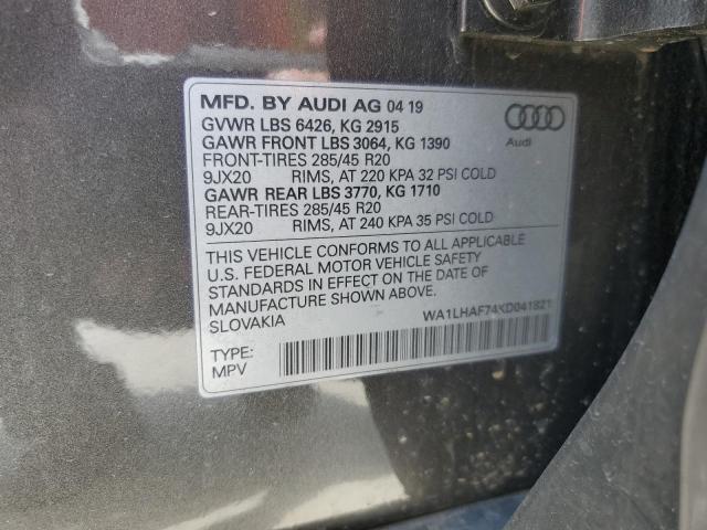 WA1LHAF74KD041821 2019 AUDI Q7 - Image 12