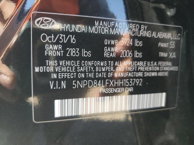 5NPD84LFXHH153792 Hyundai ELANTRA SE