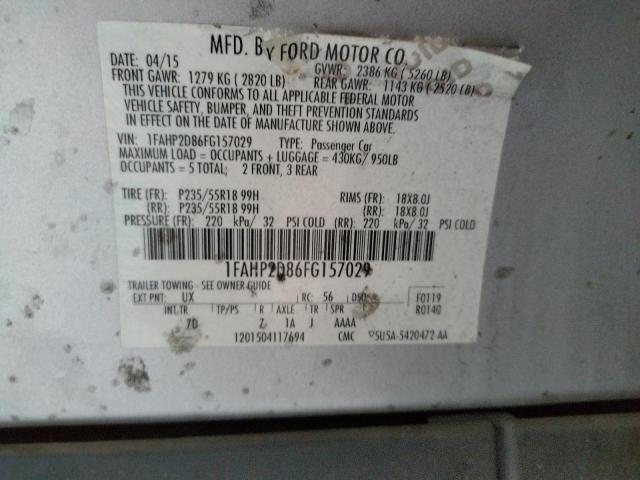 1FAHP2D86FG157029 Ford TAURUS SE