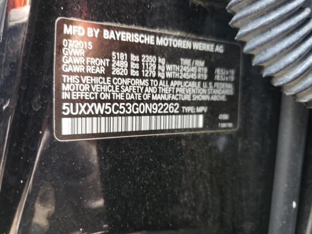 2016 BMW X4 XDRIVE3 - 5UXXW5C53G0N92262