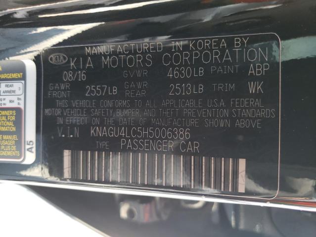 KNAGU4LC5H5006386 KIA OPTIMA HYBRID