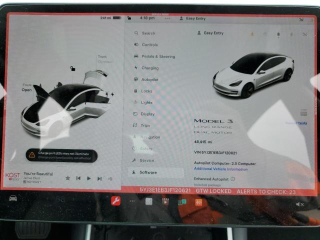 5YJ3E1EB3JF120621 Tesla MODEL 3