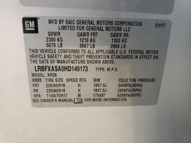 2017 BUICK ENVISION P - LRBFXASA0HD149173