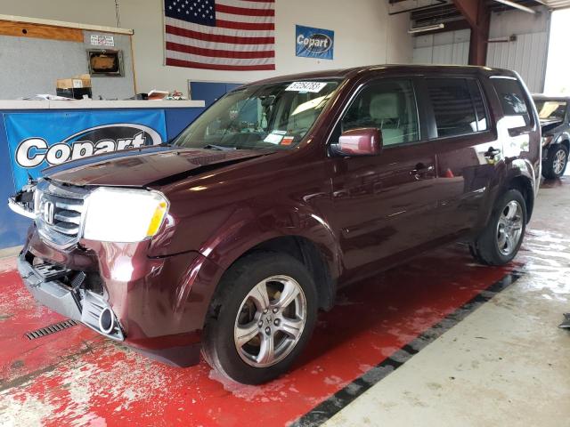 HONDA PILOT EX 2014 burgundy  gas 5FNYF4H46EB024537 photo #1