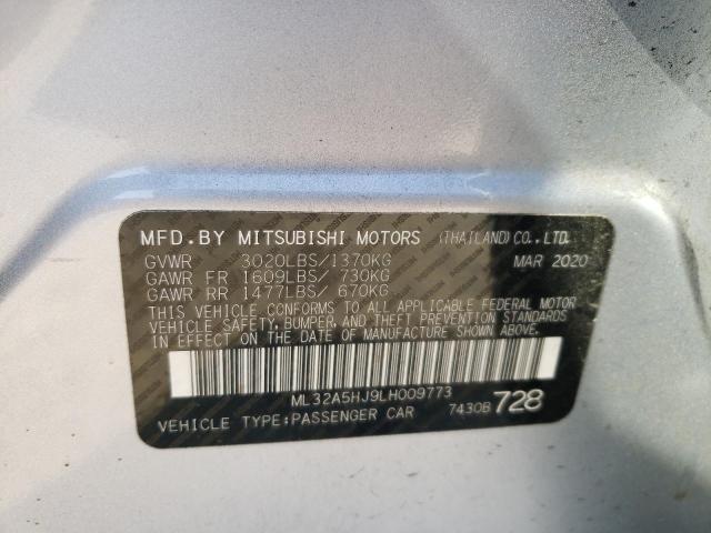 2020 MITSUBISHI MIRAGE LE ML32A5HJ9LH009773
