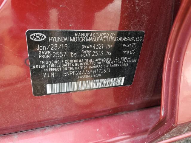 5NPE24AA9FH172831 Hyundai SONATA ECO