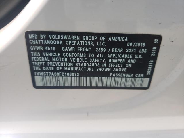 2015 VOLKSWAGEN PASSAT SEL - 1VWCT7A33FC108073