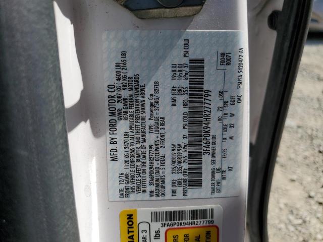 3FA6P0K94HR277799 Ford Fusion Titanium