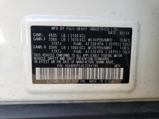 4S4BRDPC4E2284195 Subaru Outback 3.6r Limited