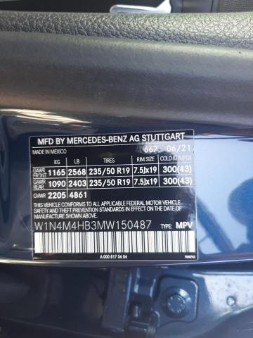 W1N4M4HB3MW150487 Mercedes-Benz Glb 250 4matic