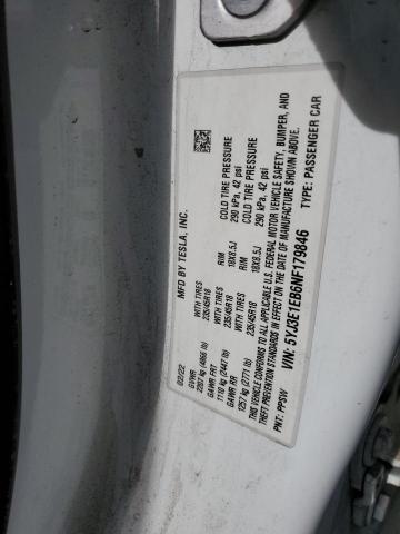 5YJ3E1EB6NF179846 Tesla MODEL 3