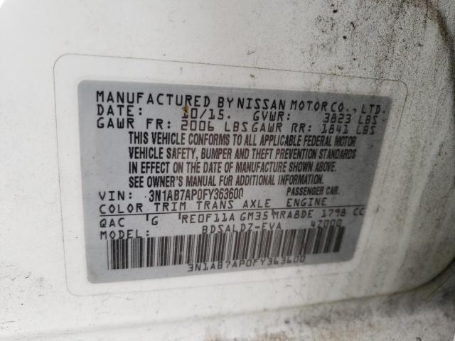 3N1AB7AP0FY363600 Nissan SENTRA S