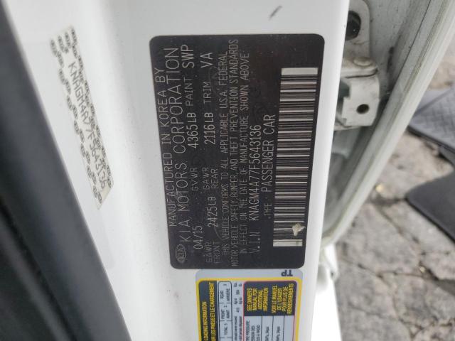 KNAGM4A77F5643136 KIA Optima Lx