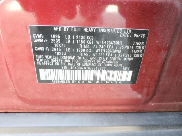 4S4BSAJC9G3343363 Subaru Outback 2.5i Limited