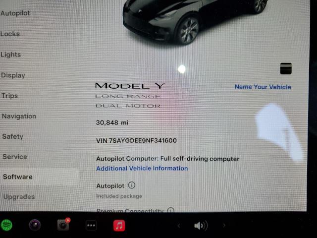 7SAYGDEE9NF341600 Tesla Model Y
