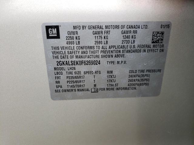 2015 GMC TERRAIN SL - 2GKALSEK0F6269024