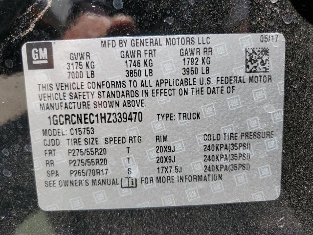 2017 CHEVROLET SILVRK1500 - 1GCRCNEC1HZ339470