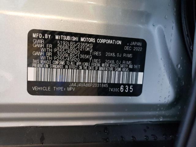 JA4J4VA86PZ031845 Mitsubishi Outlander Sel