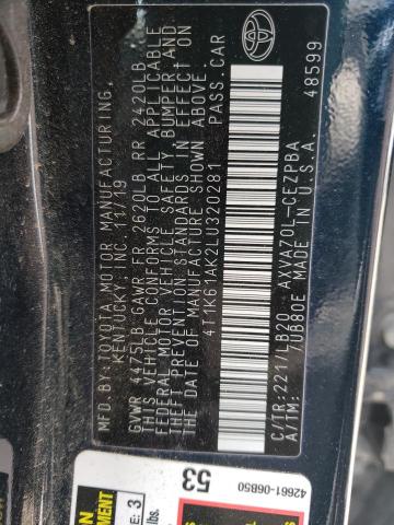 4T1K61AK2LU320281 Toyota CAMRY XSE