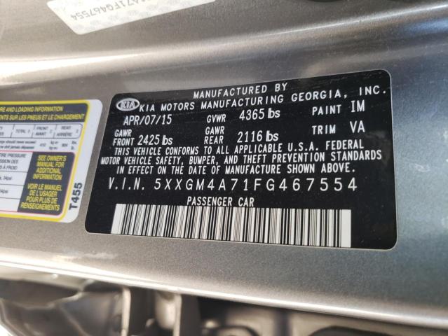 5XXGM4A71FG467554 KIA Optima Lx