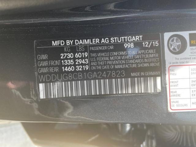 WDDUG8CB1GA247823 Mercedes-Benz S 550