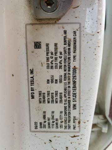 5YJ3E1EB4NF297006 Tesla MODEL 3