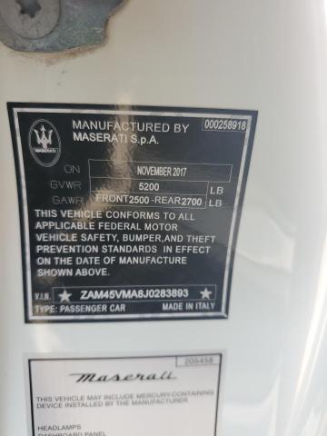 2018 MASERATI GRANTURISM - ZAM45VMA8J0283893